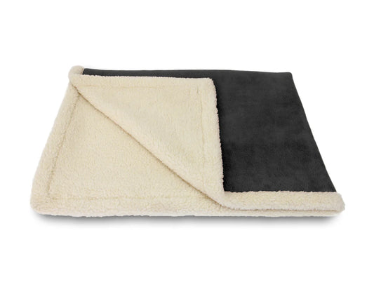 Sherpa Fleece Blanket Charcoal