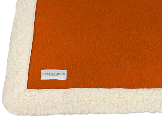 Sherpa Fleece Blanket Burnt Orange