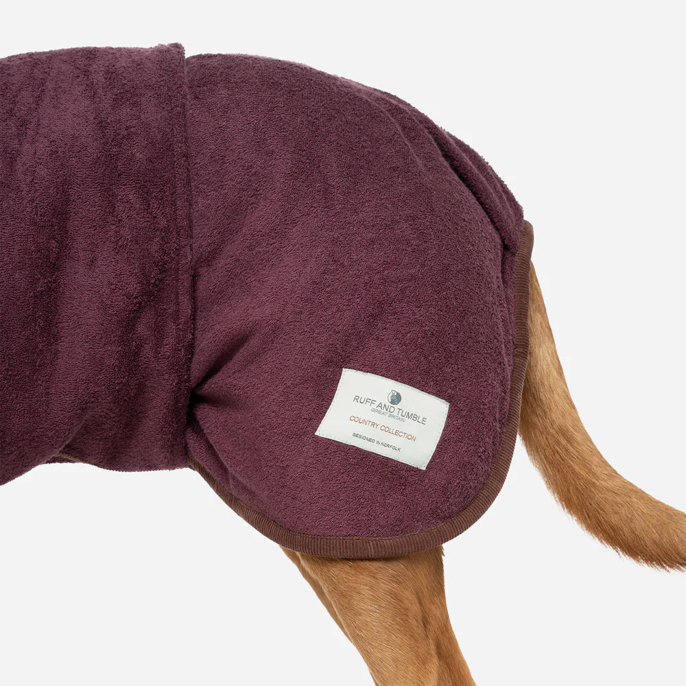 Ruff & Tumble Country Dog Drying Coat (corduroy trim)