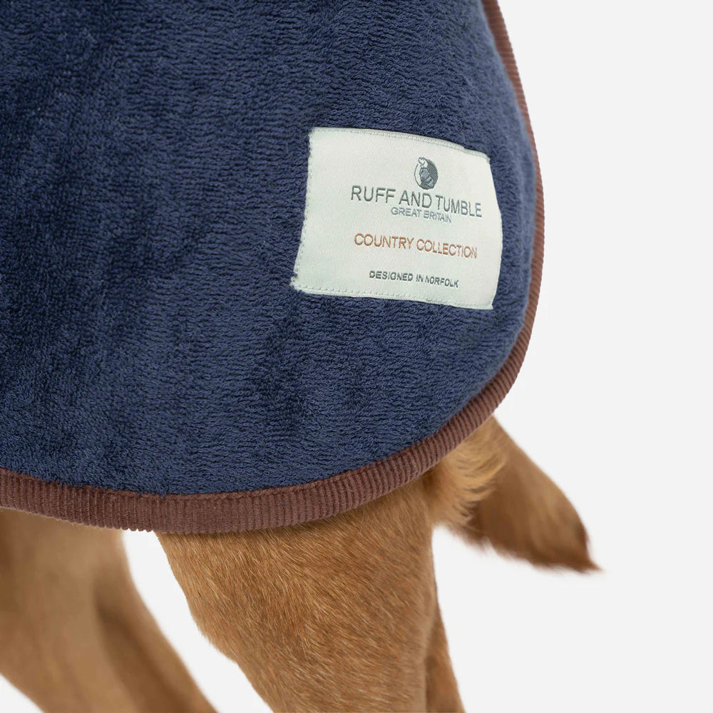 Ruff & Tumble Country Dog Drying Coat (corduroy trim)