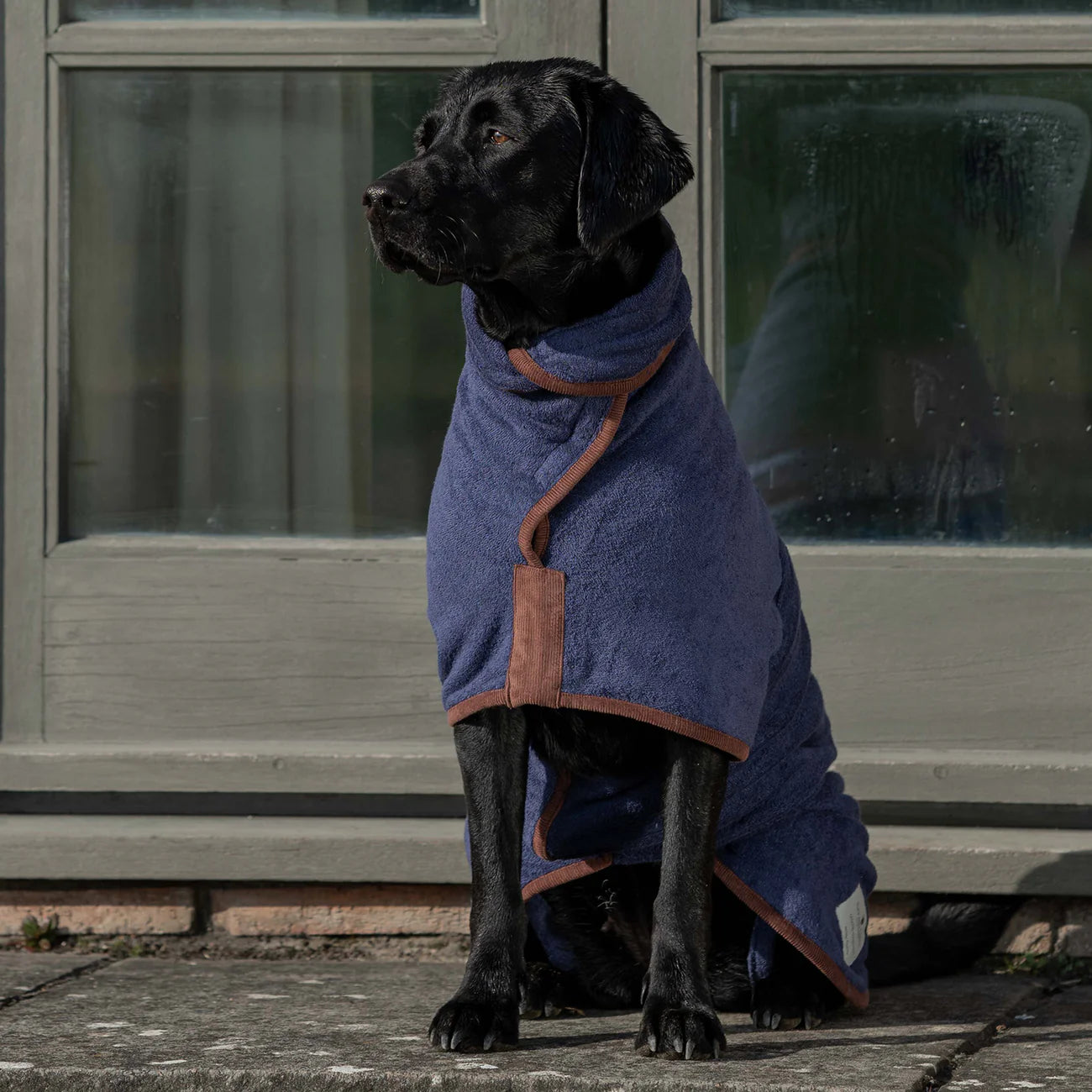 Ruff & Tumble Country Dog Drying Coat (corduroy trim)