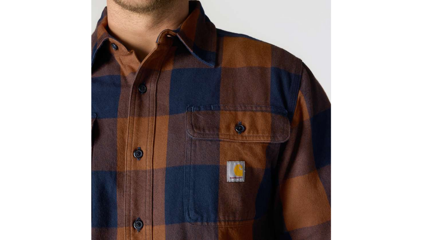 Carhartt M LooseFit HW Flannel LS Plaid Shirt