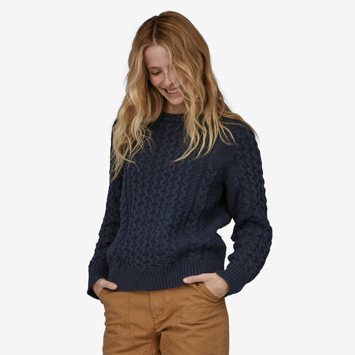 Patagonia Recycled Wool‐Blend Cable Knit Crew