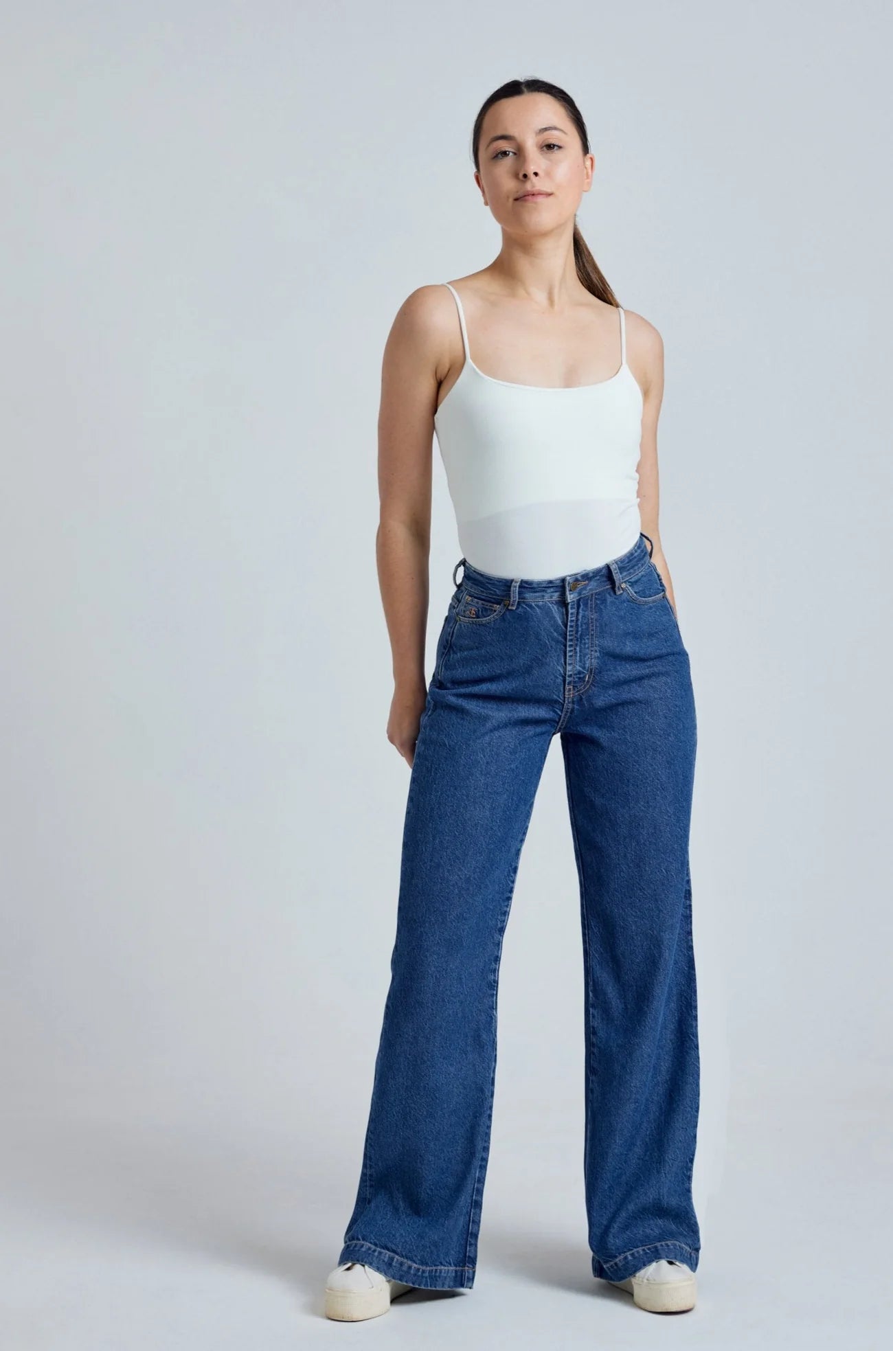 Beech Etta High Waist Wide Leg Jeans Pre Consumer Recycled Lyocell, Lyocell, Recycled Cotton and Acetate Long