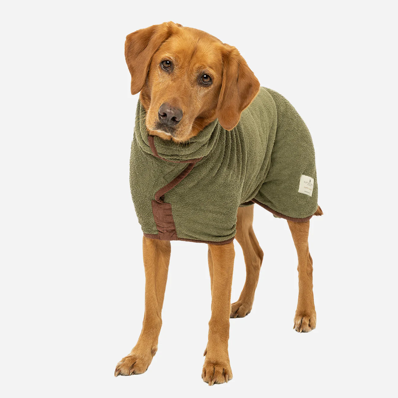 Ruff & Tumble Country Dog Drying Coat (corduroy trim)