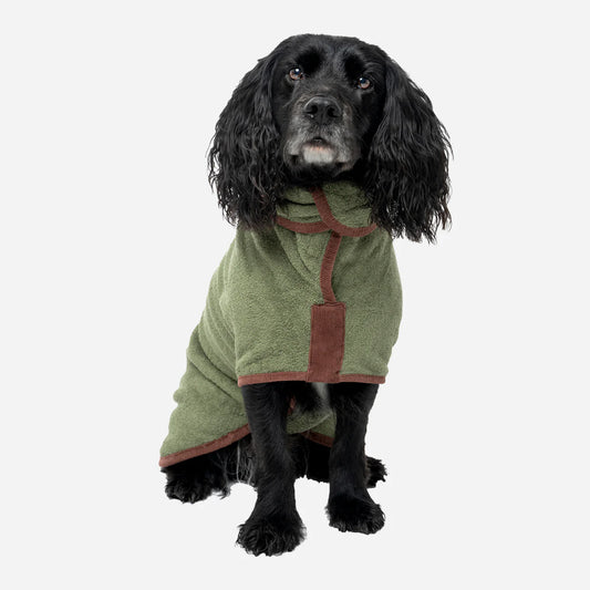 Ruff & Tumble Country Dog Drying Coat (corduroy trim)