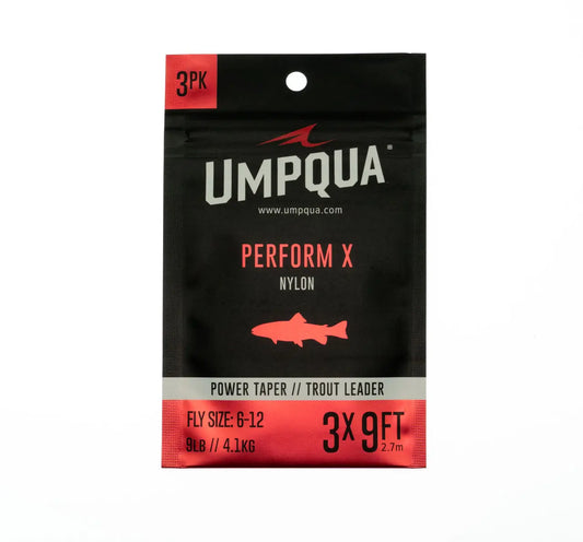 Umpqua Perform X Power Taper Leader 9ft 3pack