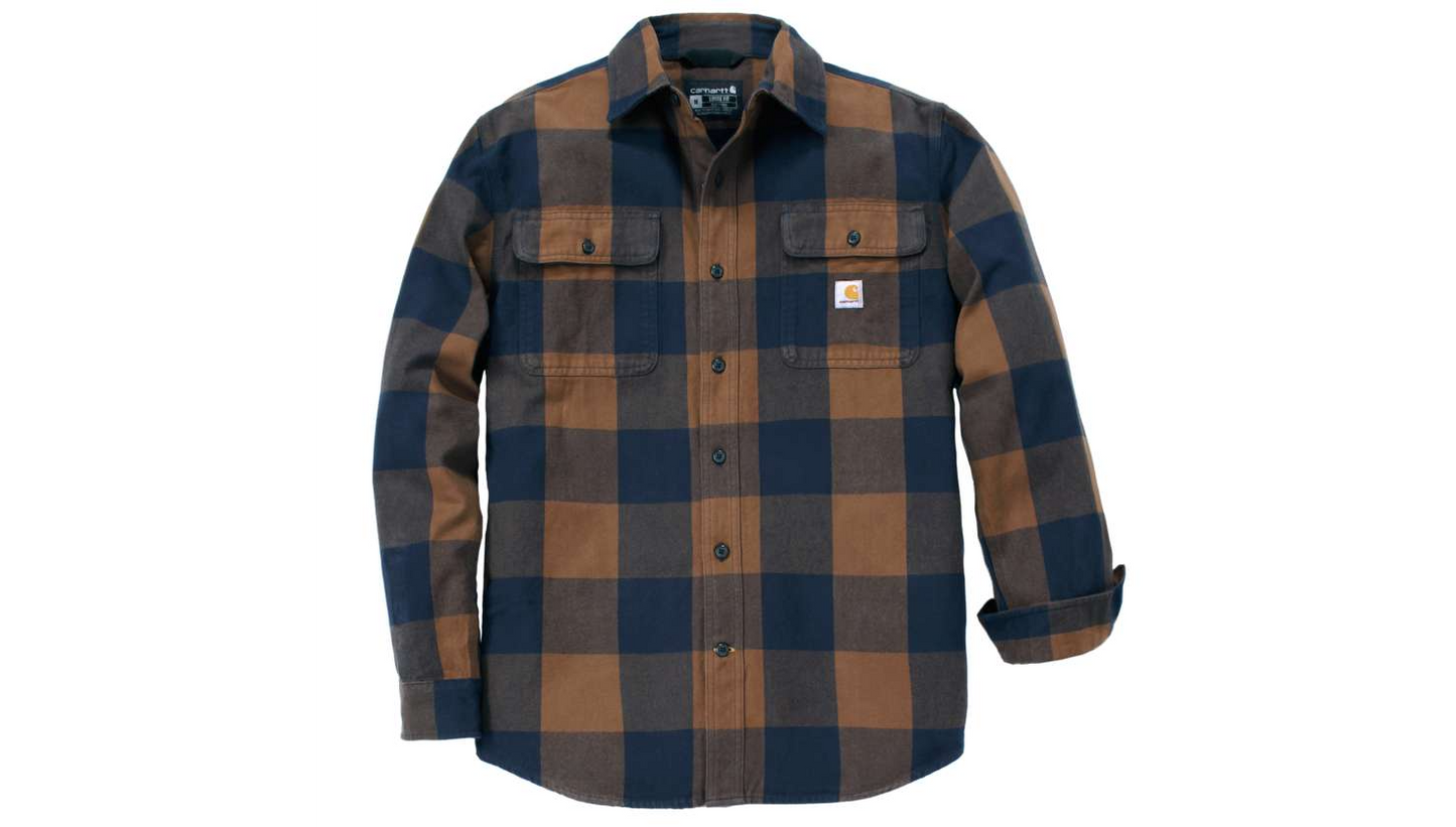 Carhartt M LooseFit HW Flannel LS Plaid Shirt