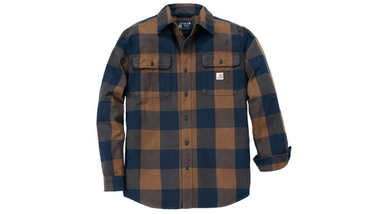 Carhartt M LooseFit HW Flannel LS Plaid Shirt