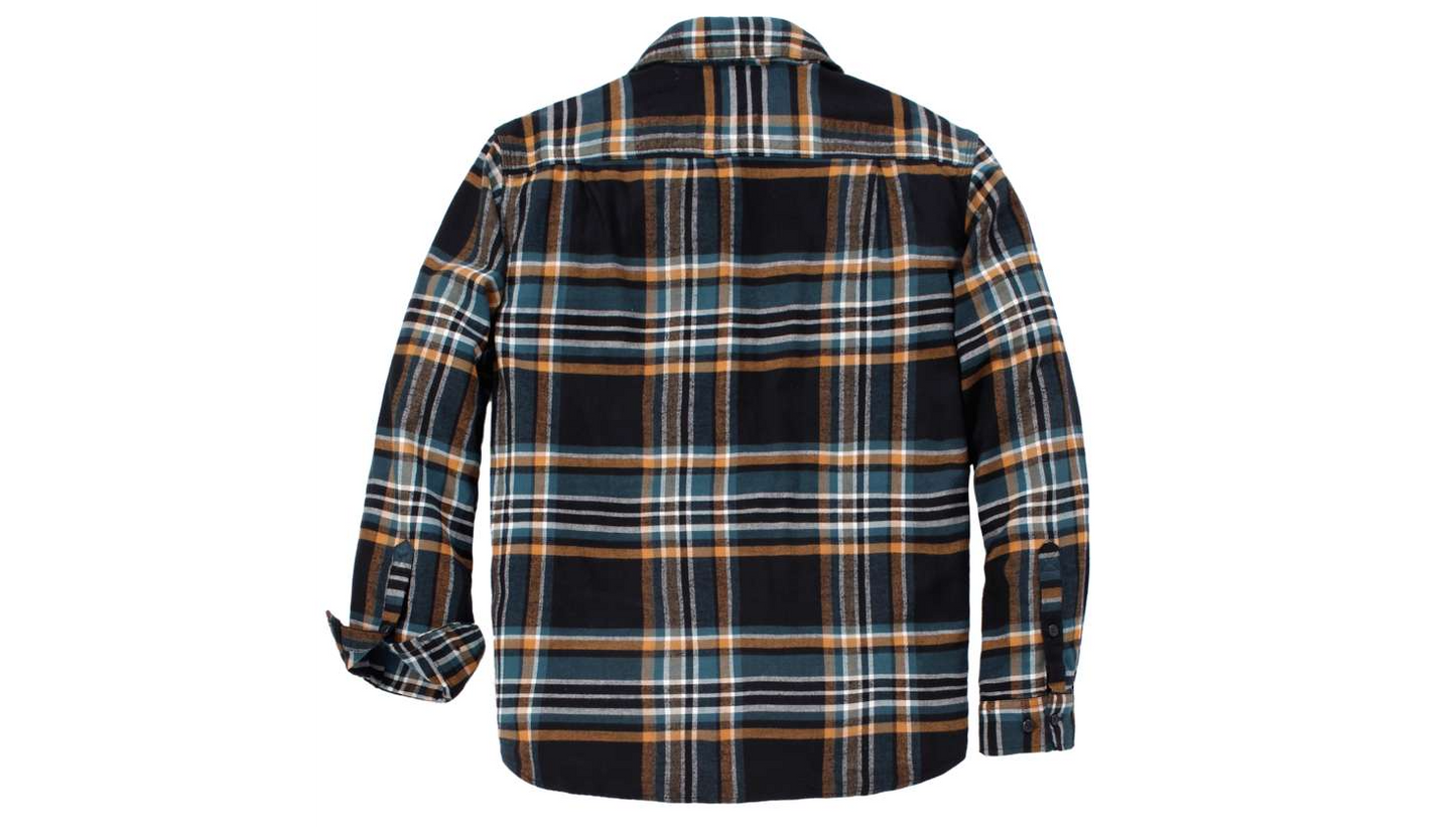 Carhartt M RF Relaxed Fit MW Flannel LS Plaid Shirt