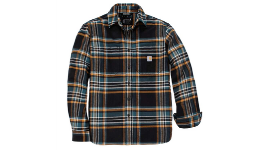 Carhartt M RF Relaxed Fit MW Flannel LS Plaid Shirt