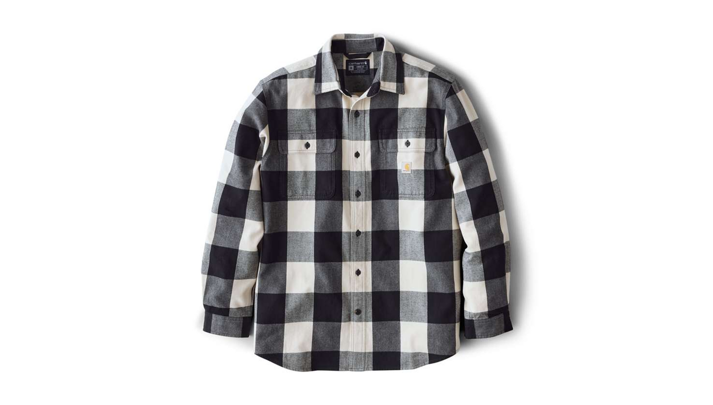 Carhartt M LooseFit HW Flannel LS Plaid Shirt