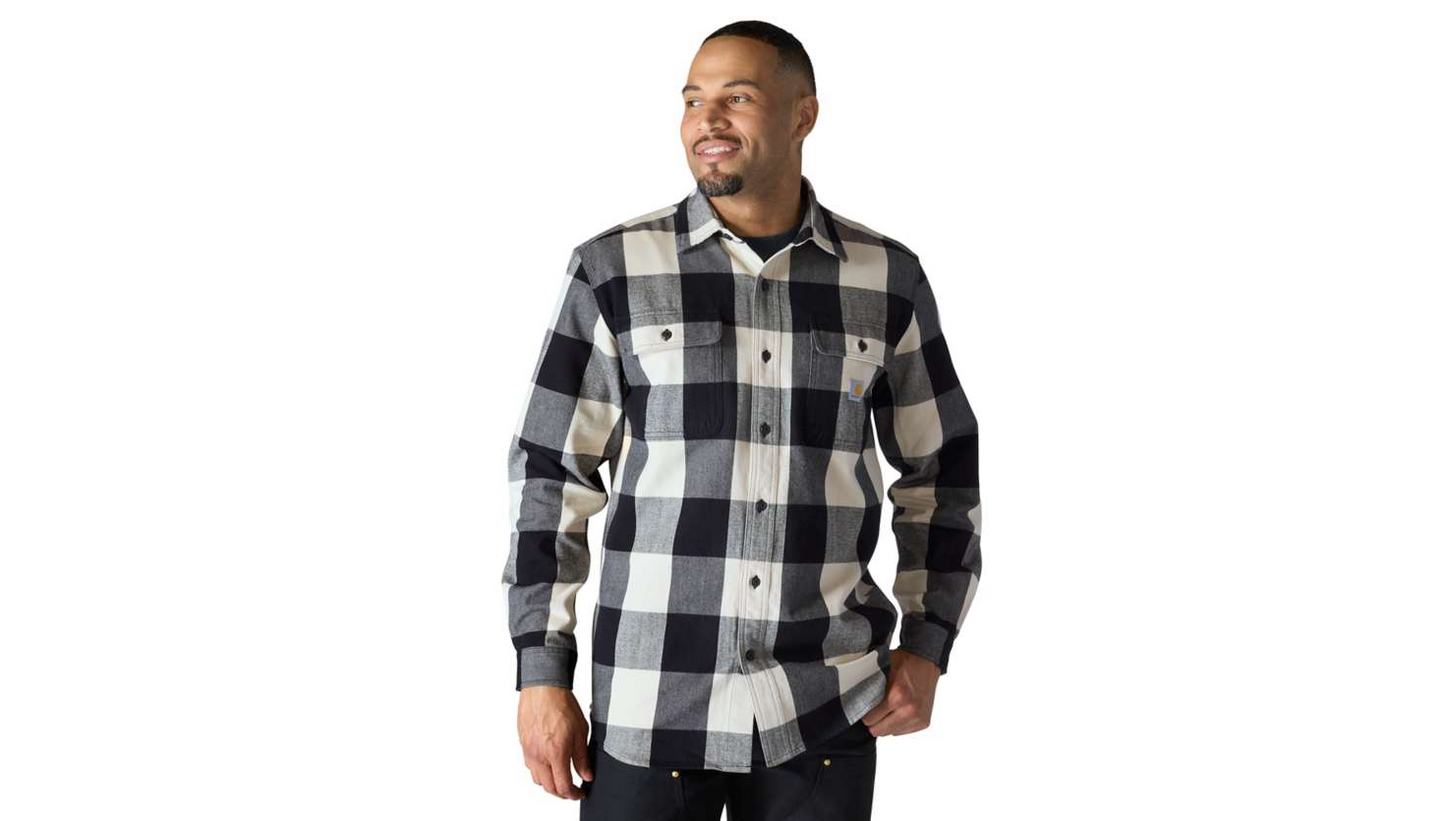 Carhartt M LooseFit HW Flannel LS Plaid Shirt