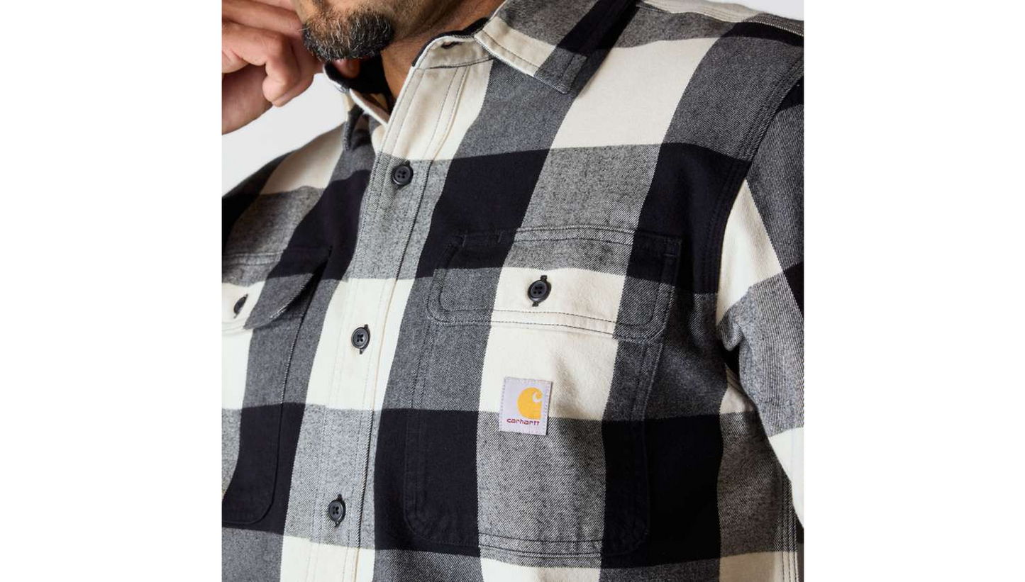 Carhartt M LooseFit HW Flannel LS Plaid Shirt